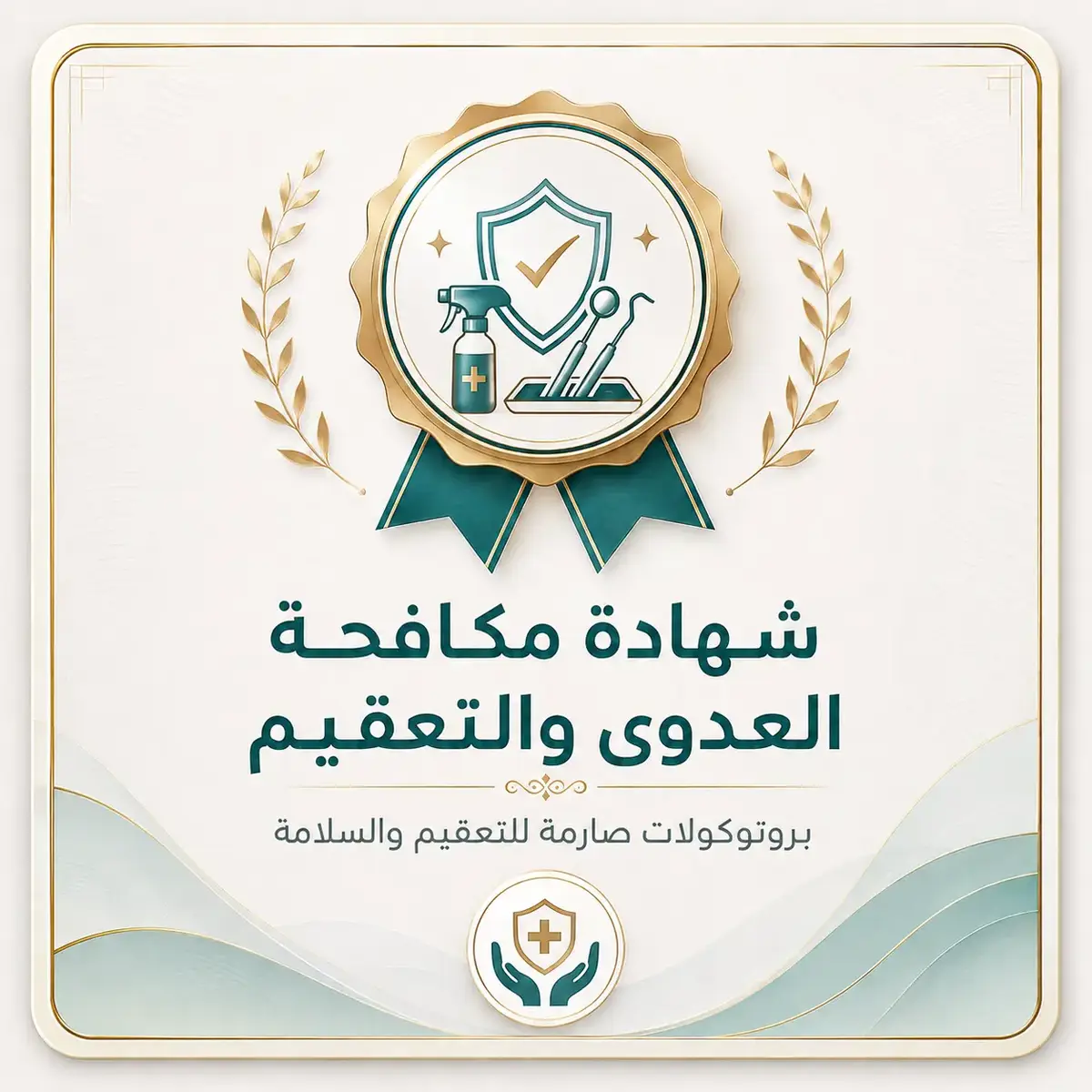 🛡️ شهادة مكافحة العدوى والتعقيم
