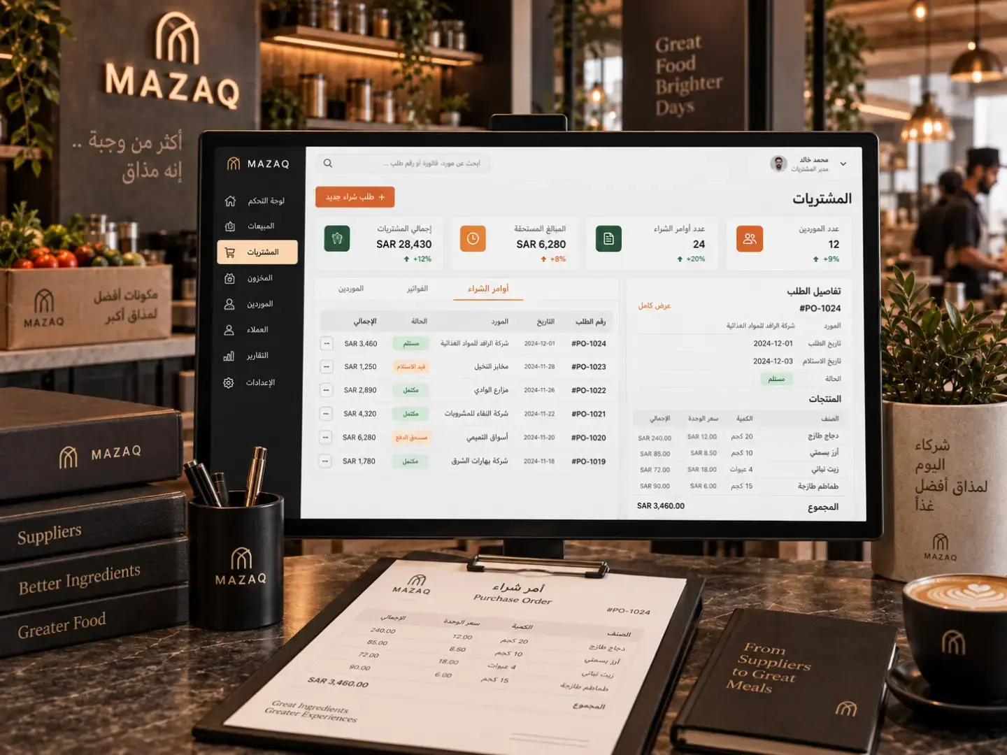 مذاق لادارة المطاعم والكافيهات