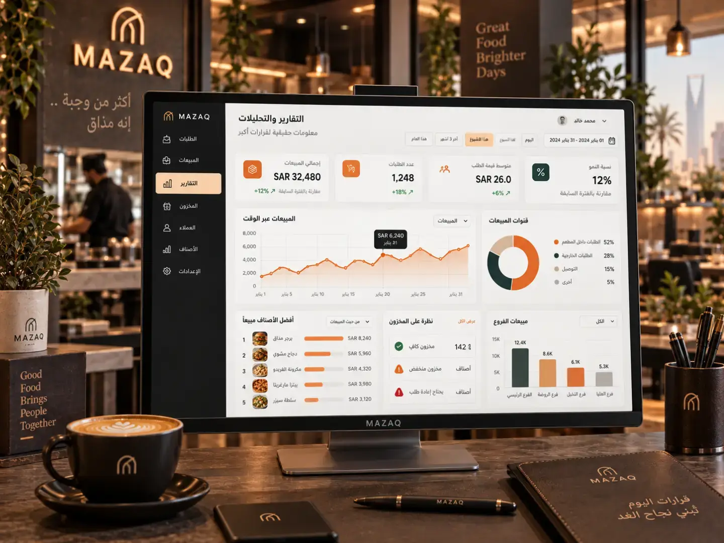 مذاق لادارة المطاعم والكافيهات