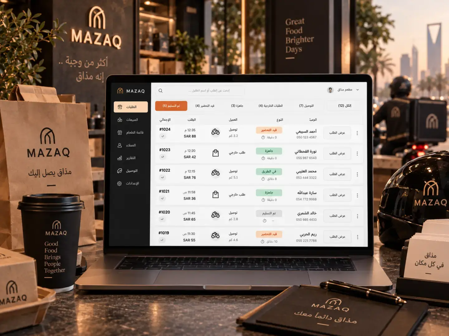 مذاق لادارة المطاعم والكافيهات